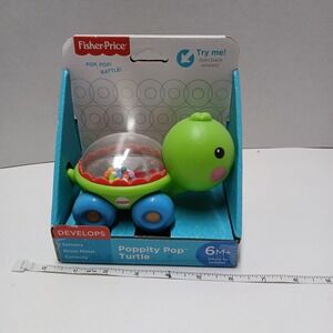 Fisher-Price Poppity Pop Infant Toddler Toy 6+ Months - Turtle, Brand New!!